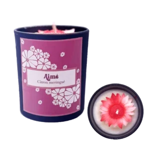 Bougie artisanale parfumée "Aimé"