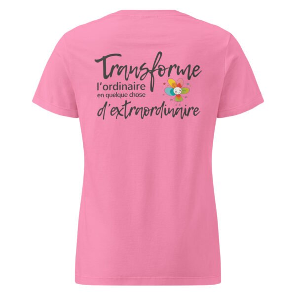 T-shirt femme "transforme l'ordinaire" - clair - dos – Image 4