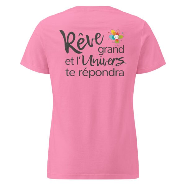 T-shirt femme "Rêve grand" - clair - dos – Image 4