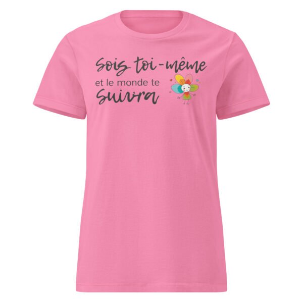 T-shirt femme "sois toi-même" - clair- devant – Image 5