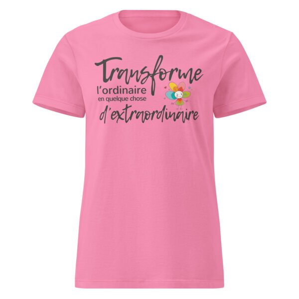 T-shirt femme "transforme l'ordinaire" - clair - devant – Image 4