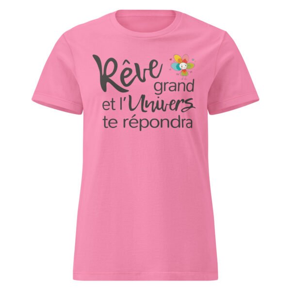 T-shirt femme "Rêve grand" - clair - devant – Image 4