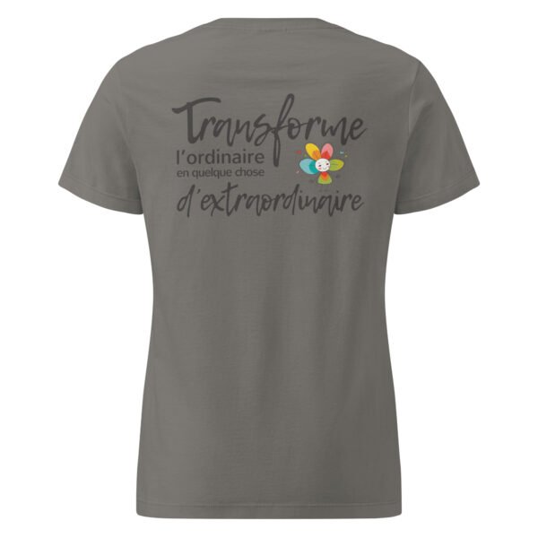 T-shirt femme "transforme l'ordinaire" - clair - dos – Image 3