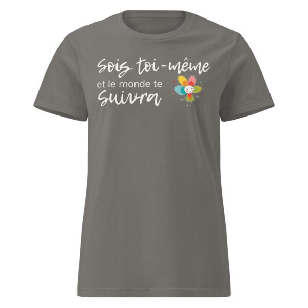 T-shirt femme "sois toi-même" - foncé- devant – Image 7