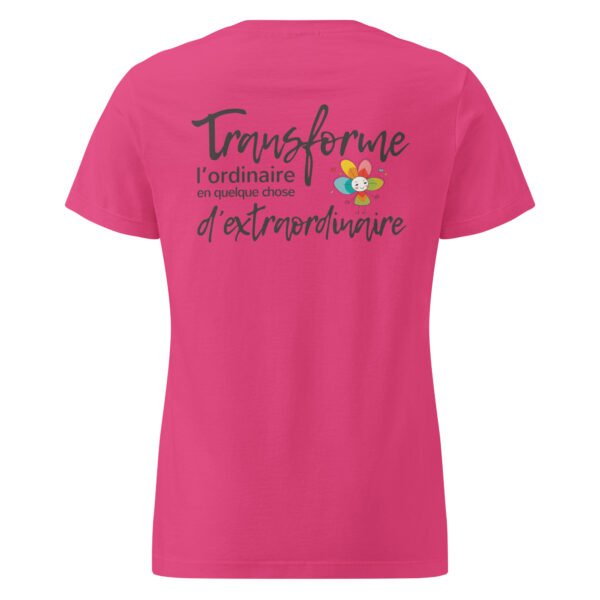 T-shirt femme "transforme l'ordinaire" - clair - dos – Image 2