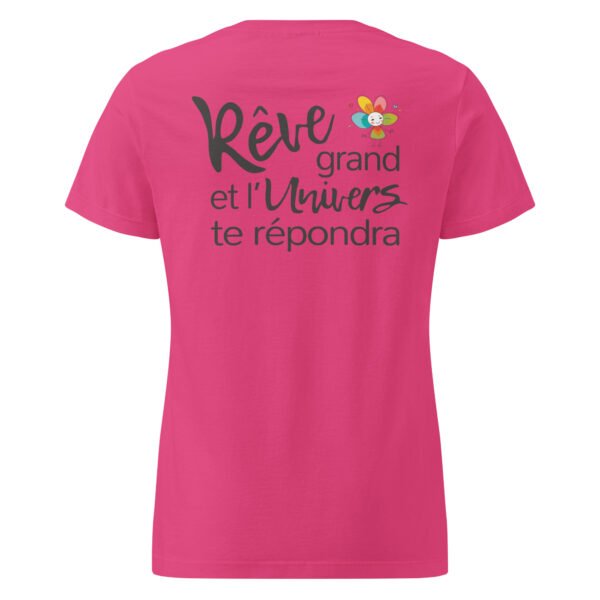 T-shirt femme "Rêve grand" - clair - dos – Image 2