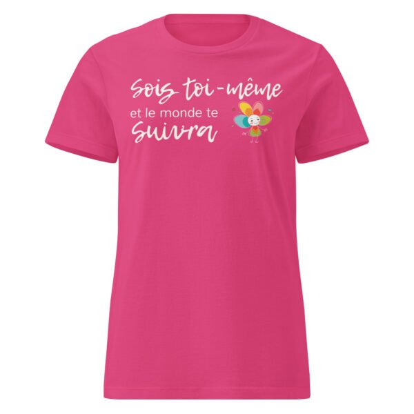 T-shirt femme "sois toi-même" - foncé- devant – Image 6