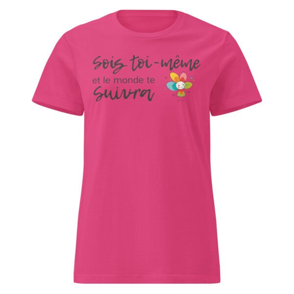 T-shirt femme "sois toi-même" - clair- devant – Image 3