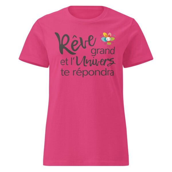 T-shirt femme "Rêve grand" - clair - devant – Image 2