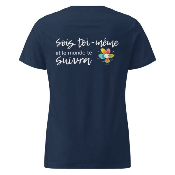T-shirt femme "sois toi-même" - foncé - dos – Image 2
