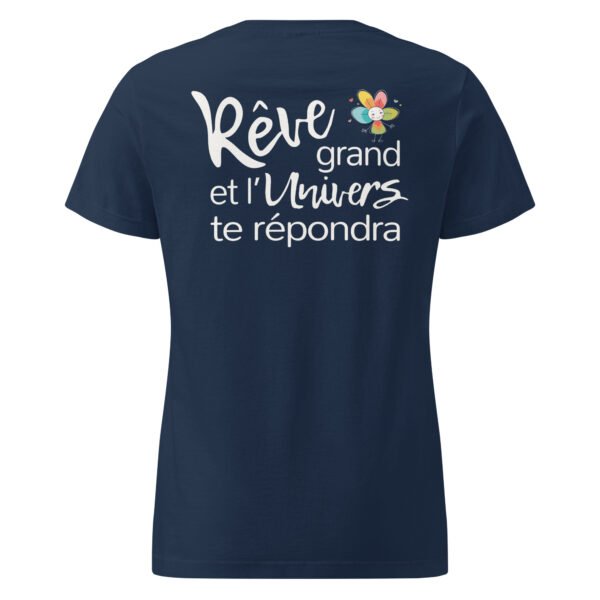T-shirt femme "Rêve grand" - foncé - dos – Image 2