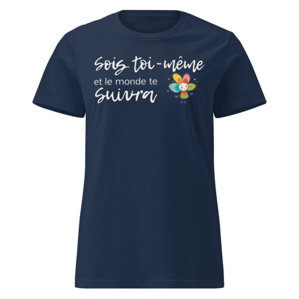 T-shirt femme "sois toi-même" - foncé- devant – Image 2