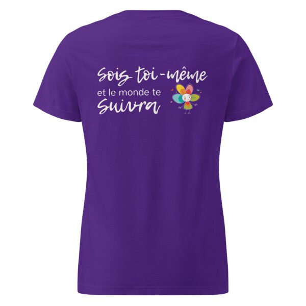 T-shirt femme "sois toi-même" - foncé - dos – Image 3