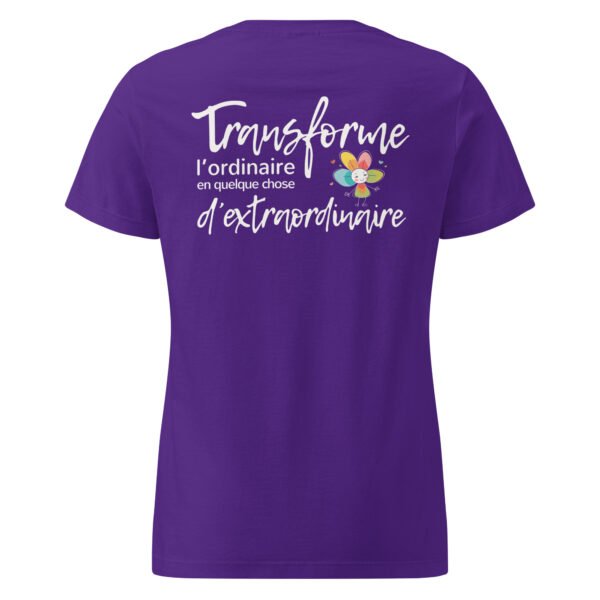 T-shirt femme "transforme l'ordinaire" - foncé - dos – Image 3
