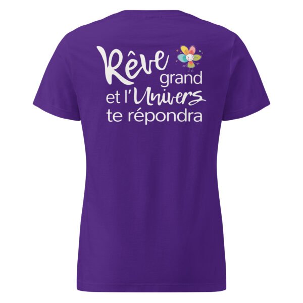 T-shirt femme "Rêve grand" - foncé - dos – Image 3