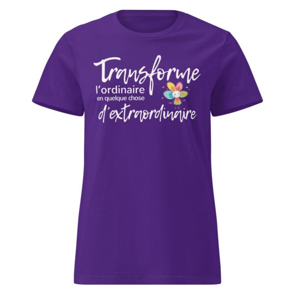 T-shirt femme "transforme l'ordinaire" - foncé - devant – Image 3