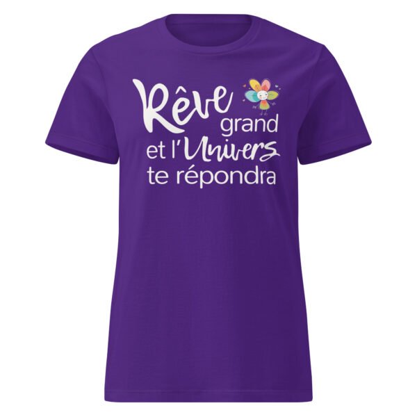 T-shirt femme "Rêve grand " - foncé - devant – Image 3