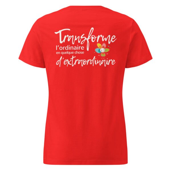 T-shirt femme "transforme l'ordinaire" - foncé - dos – Image 4
