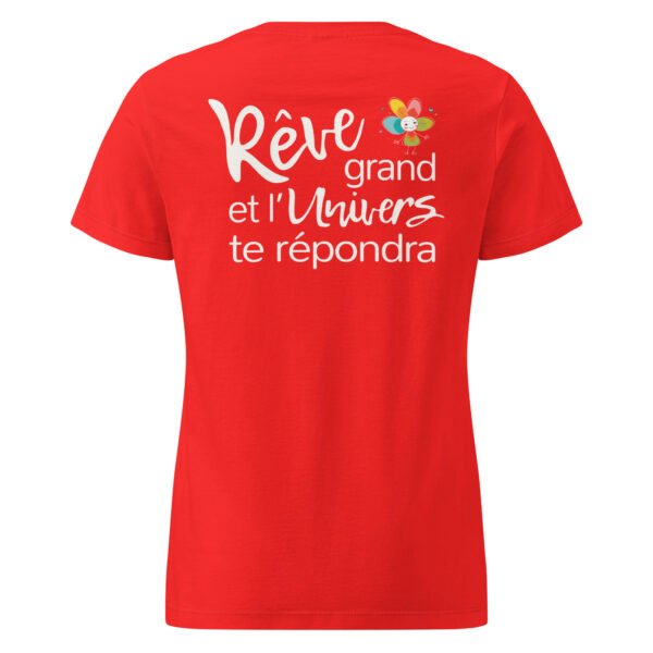 T-shirt femme "Rêve grand" - foncé - dos – Image 4