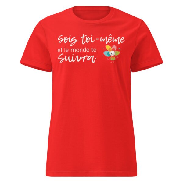 T-shirt femme "sois toi-même" - foncé- devant – Image 4