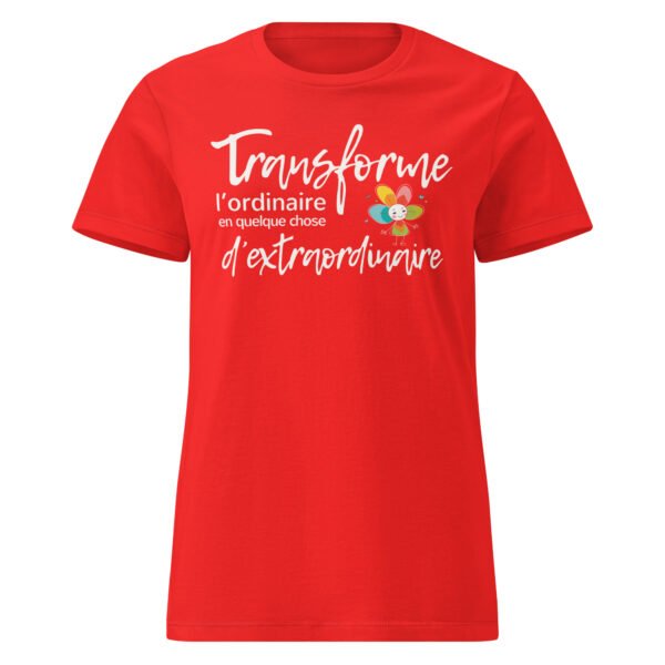 T-shirt femme "transforme l'ordinaire" - foncé - devant – Image 4