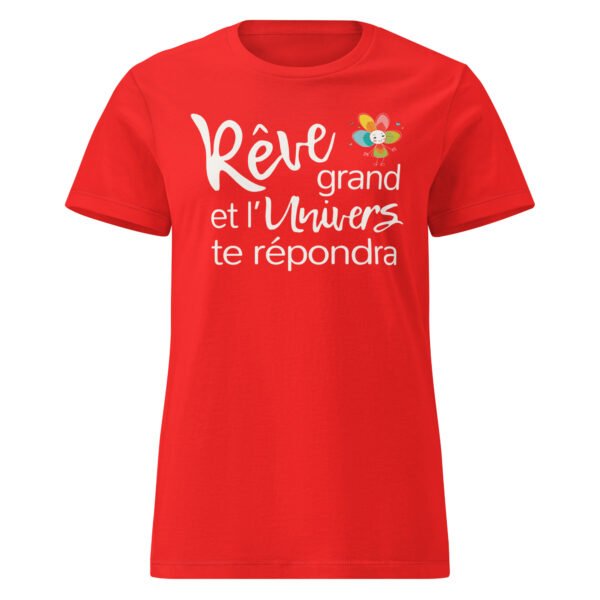 T-shirt femme "Rêve grand " - foncé - devant – Image 4
