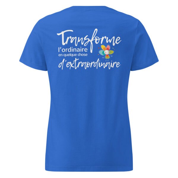 T-shirt femme "transforme l'ordinaire" - foncé - dos – Image 5
