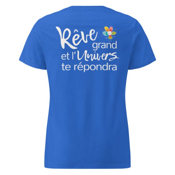 T-shirt femme "Rêve grand" - foncé - dos – Image 5