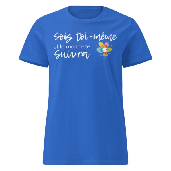 T-shirt femme "sois toi-même" - foncé- devant – Image 5