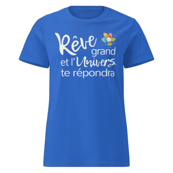 T-shirt femme "Rêve grand " - foncé - devant – Image 5